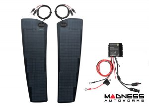 Dodge Ram 1500 Flexible Solar Panel Kit - Complete Kit w/ Waterproof Controller + Hood Decal - 4th Gen 2009-2018 - 70W Dodge Ram 1500 Flexible Solar Panel Kit - Complete Kit w/ Waterproof Controller + Hood Decal - 4th Gen 2009-2018 - 70W